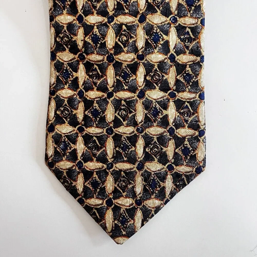 Ermenegildo Zegna 100% Silk Tie Made in Italy Men's
